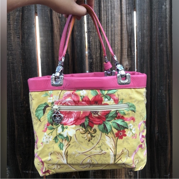 Brighton Jodie Pink Heart Leather Mini Handbag - reversible - Picture 11 of 13